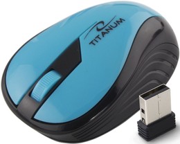 TITANUM MYSZ BEZPRZ. 2.4GHZ 3D OPT. USB RAINBOW TURKUS