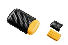 Case for 3 cigars - Black/yellow