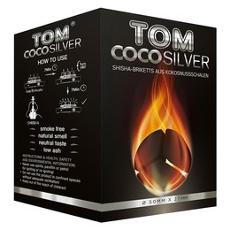 Coconut charcoal Tom Cococha Silver 3 Blocks 1kg