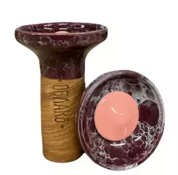 Hookah bowl Oblako Flow - Pink on Wine Marble