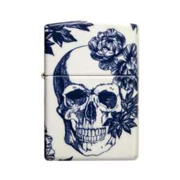 Lighter ZIPPO - GLOWING FLORAL SKULL