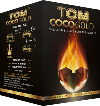 Coconut charcoal Tom Cococha Gold 1kg