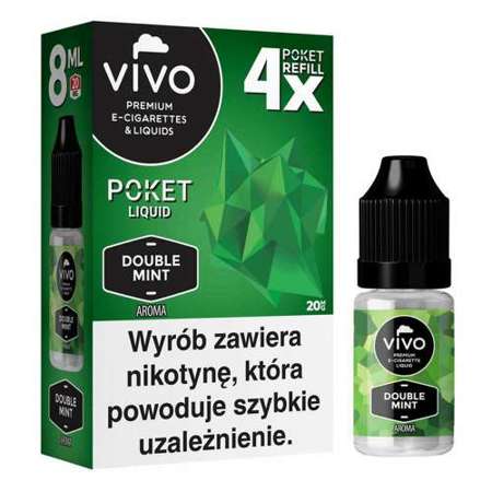 E-liquid VIVO Poket - Double Mint x4 / 20mg / 8ml