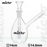 Bongo szklane Micro Rain Drop | 14cm